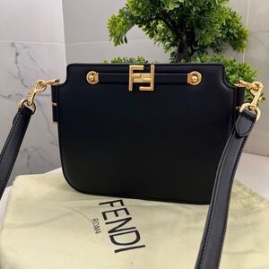 Fendi Black Crossbody Bag with Gold Hardware
